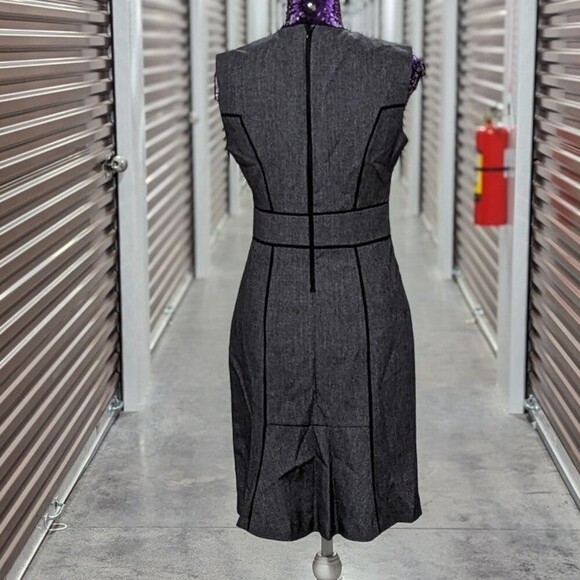 Basque Size 10P Gray & Black Bodycon Dress - Picture 4 of 11